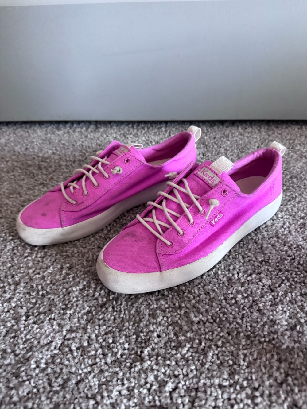 Keds Women’s Hot Pink Canvas Low-Top Sneakers